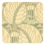 hanging flowers art nouveau pattern art stickers