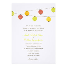 Hanging Lanterns Wedding Invitation