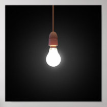 Hanging Lightbulb Posters