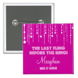 Hanging Lights Bachelorette Party Title Button