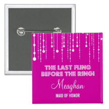 Hanging Lights Bachelorette Party Title Button