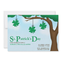 Hanging Shamrocks - St Patrick's Day Invitations