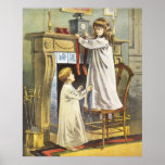 Hanging Stockings for Santa on Christmas Eve posters