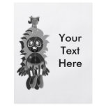Hanging Teddy Black & White Negative flyers