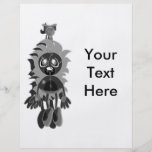 Hanging Teddy Black & White Negative Personalised Flyer