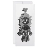 Hanging Teddy Black & White Negative rack cards