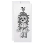 Hanging Teddy Grey Black & White rack cards