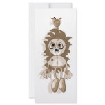 Hanging Teddy Orange Sepia rack cards