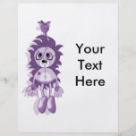 Hanging Teddy Purple Personalised Flyer
