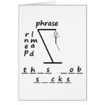 Hangman this job sucks cards