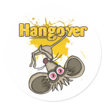 Hangover Mouse Sticker