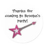 Hanna Montana/Rock Star Goody Bag Label Round Sticker