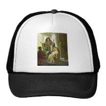 Hannah and Simeon in the temple by Rembrandt Trucker Hats