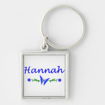 Hannah (Blue Butterfly) Key Chains