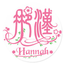 Hannah Round Stickers