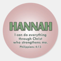 Hannah's name sticker