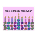 Hannukah Flower Menorah postcards