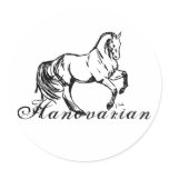 Hanovarian Horse Round Sticker