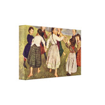 Hans Thoma - Kindergarden Gallery Wrap Canvas