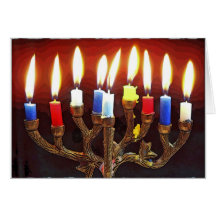 Hanukah Menorah Card