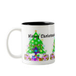 Hanukkah and Christmas mugs