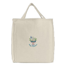 Hanukkah Bouquet with Dreidel Tote Bag - add text
