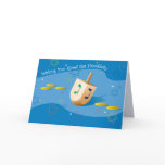 Hanukkah card with Dreidel