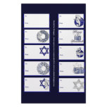 Hanukkah Designs 1 Gift Tags on a Page - 10 Design flyers