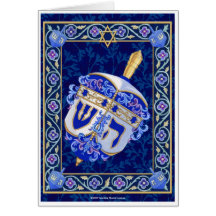 Hanukkah Dreidel Notecard