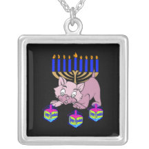 Hanukkah Kitty Custom Necklace