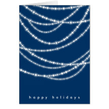 Hanukkah Lights Sparkles Holiday Greeting Card