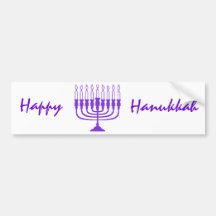 Hanukkah Menorah Bumper Sticker