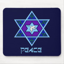 Hanukkah Peace Art Mousemats