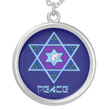 Hanukkah Peace Art Necklace