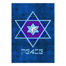 Hanukkah Peace Art Personalized Invitation