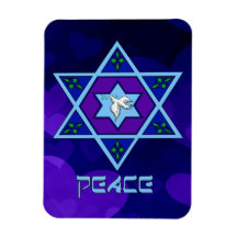 Hanukkah Peace Art Rectangle Magnet
