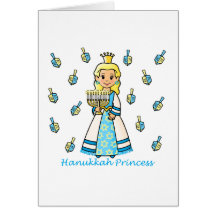 Hanukkah Princess Greeting Cards