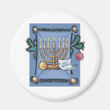 Hanukkah Refrigerator Magnet