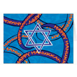 Hanukkah ribbons greeting card