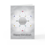 Hanukkah Star and Snowflakes Silver (photo frame) cards