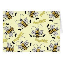 HapBEE Bee Collage Birthday Greeting Card