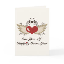 Happily Ever After 1st Year Anniversary Card