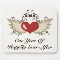 Happily Ever After First Anniversary Mousepad