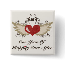 Happily Ever After First Wedding Anniversary Pin