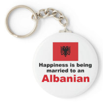 Happily Married To Albanian Keychains