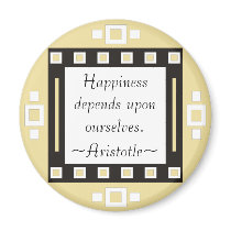 Happiness- Aristotle Quotation - Motivational Refrigerator Magnet