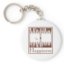 Happiness: Backgammon Keychains