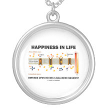 Happiness In Life Depends Upon Having Balanced Personalized Necklace