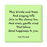 Happiness Irish Proverb Magnet