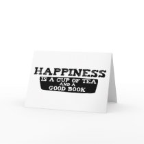Happiness is a Cup of Tea and a Good Book Greeting Card